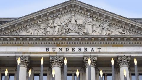 Außenansicht des Bundesratsgebäudes. Außenansicht des Bundesratsgebäudes.