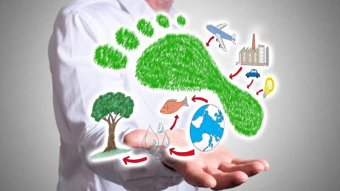 Graphik zum indviduellen CO2-Fußabdruck, der durch das Verhalten im alltag verursacht wird.