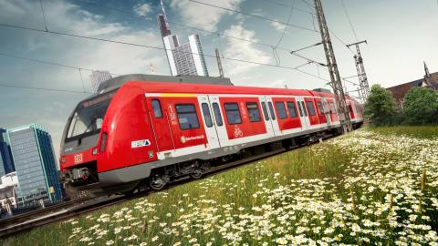 Eine S-Bahn der Baureihe ET 430, die im Tarifgebiet des Rhein-Main-Verkehrsbundes (RMV) unterwegs ist. Das Land Hessen ist am RMV beteiligt. Eine S-Bahn der Baureihe ET 430, die im Tarifgebiet des Rhein-Main-Verkehrsbundes (RMV) unterwegs ist. Das Land Hessen ist am RMV beteiligt.