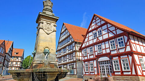 Der Marktplatz in Hofgeismar.